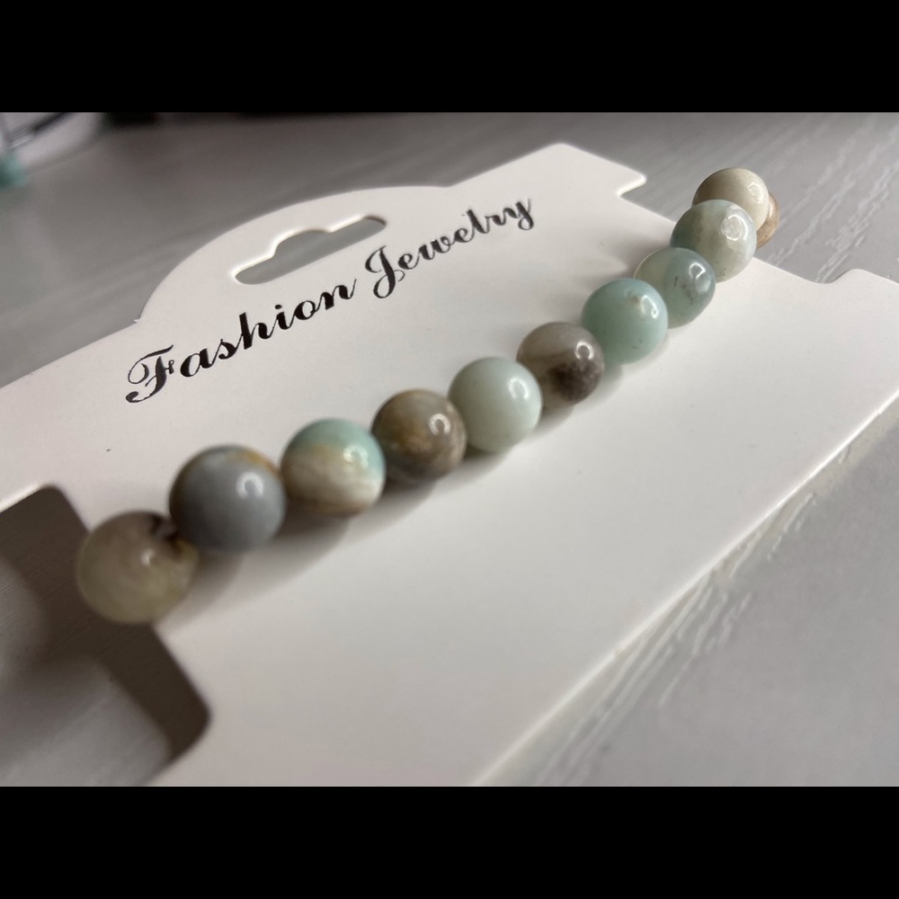 Natural Glass handmade beaded bracelet